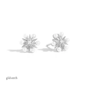 10k White Gold Elise Studs