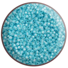 11/0 TR-2117 Milky Aqua Silver Lined 10g/30g Round Toho Seed Beads | Beading Supply