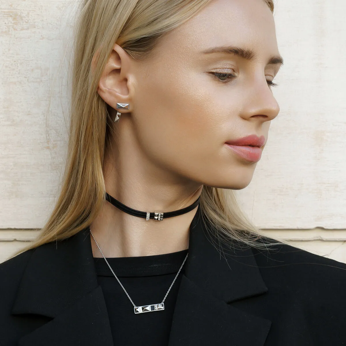 2 in 1, Choker & Bracelet PETIT VOYAGE 6DT Black SI