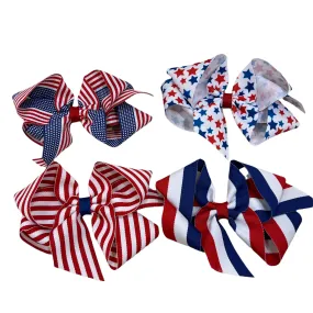 5" Patriotic Print Bows