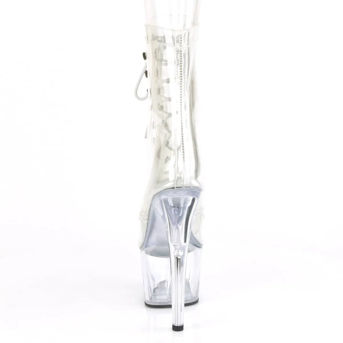 ADORE-1021C Clear Calf High Peep Toe Boots