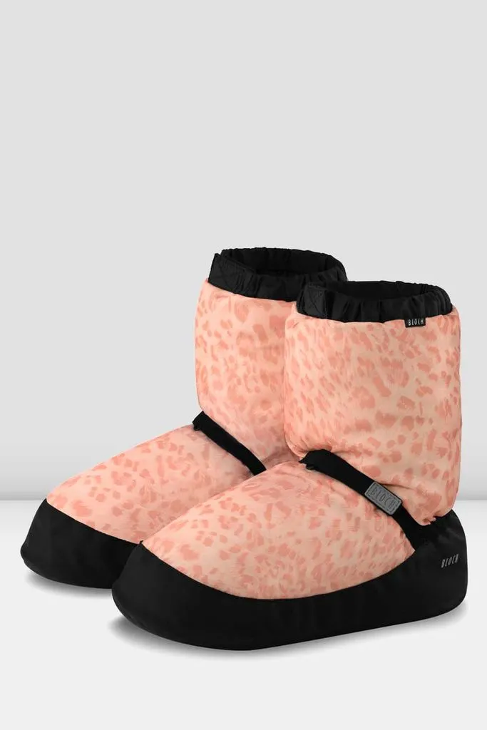 Adult Leopard Print Warm Up Booties