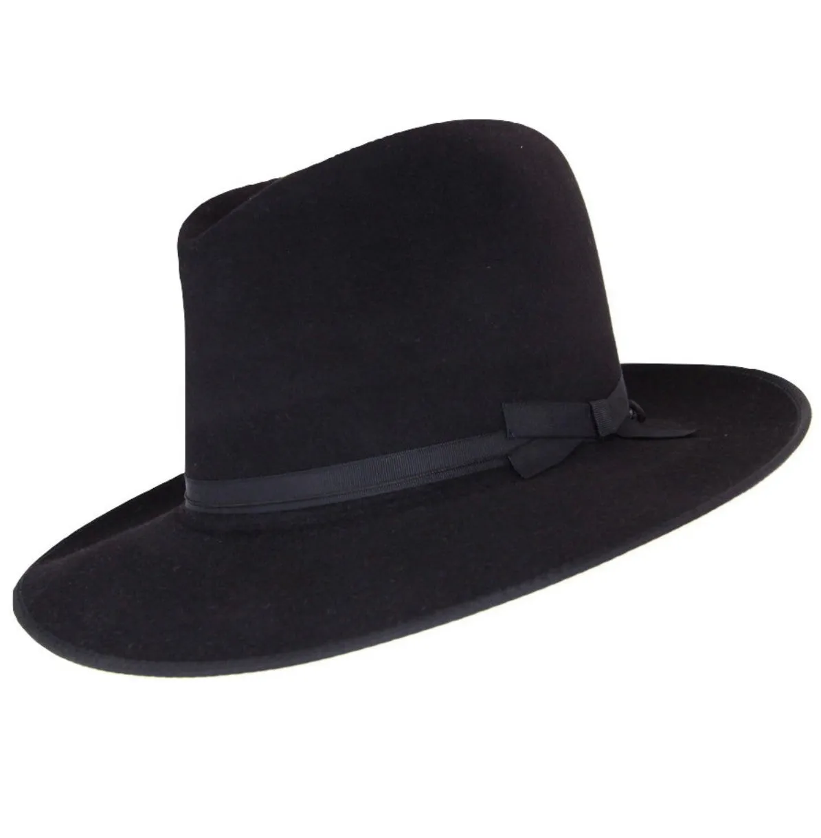 Akubra - Campdraft - Open Crown Fedora - Felt - Black