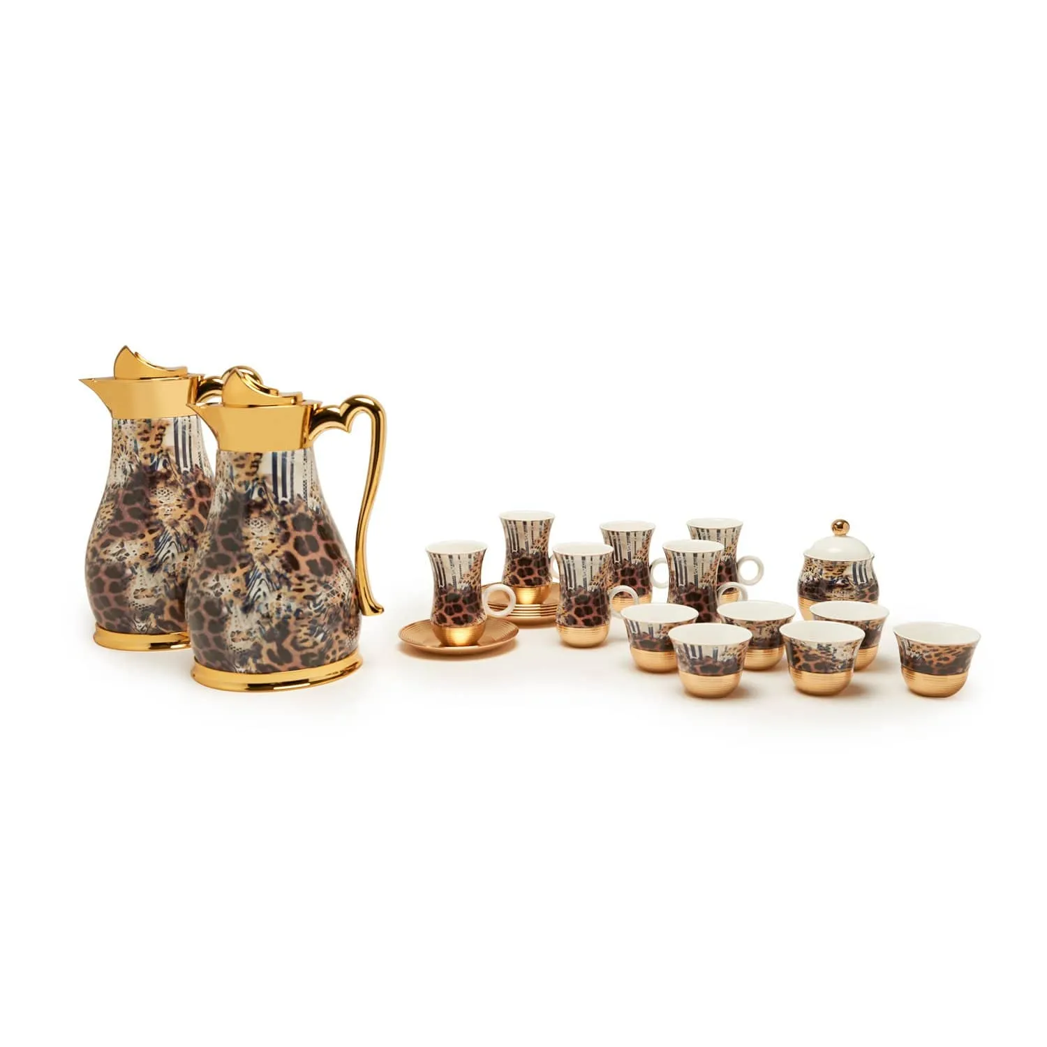 AMBER CARA GOLD 22PC FLASK TEA SET - AM9415-S21-CAR