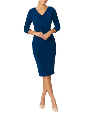 Aurora Ocean Blue Jersey Dress