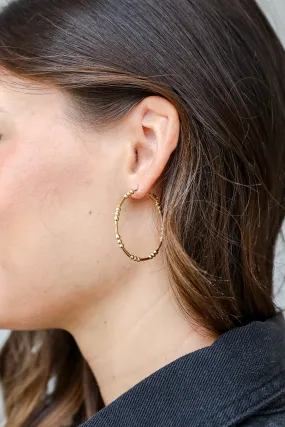 Charlie Gold Ball Hoop Earrings