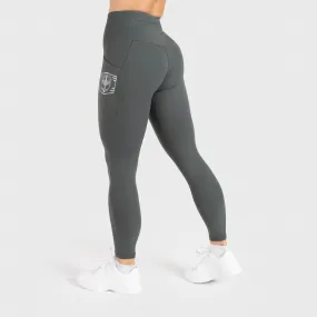 Clan Helmet Leggings, Smokey Green