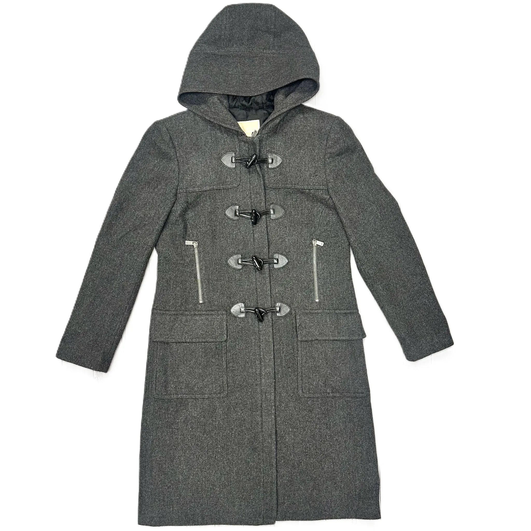 Coat Wool By Michael By Michael Kors In Grey, Size: M