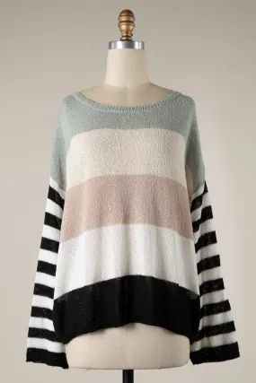 COLOR BLOCK LIGHTWEIGHT KNIT SWEATER 1 PACK