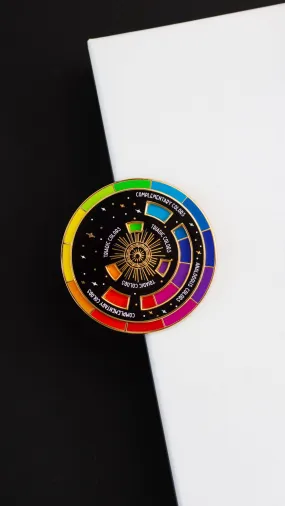 Color Wheel© Enamel Pin BLACK/GOLD, Artist Gift