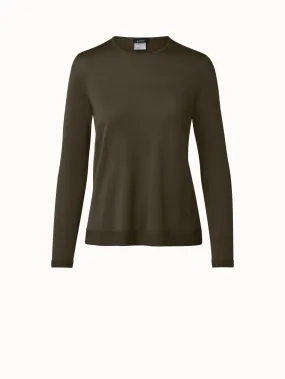 Crew Neck Cashmere Silk Sweater