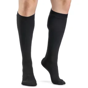 Dynaven Opaque Ribbed Men's Knee High 20-30 mmHg w/ Silicone Top