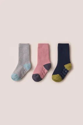 Easy-fit Fitted Socks Set of 3 (1-6Y)