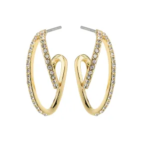 ETTY crystal earrings gold-plated