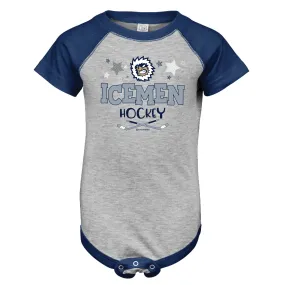 Jacksonville Icemen Vintage Navy/Grey Onesie