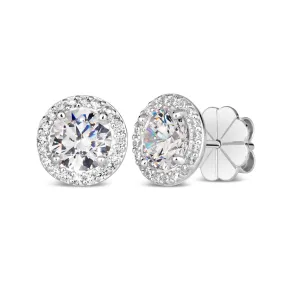 Lola 2 Carat Diamond Crystalline Martini Halo Studs