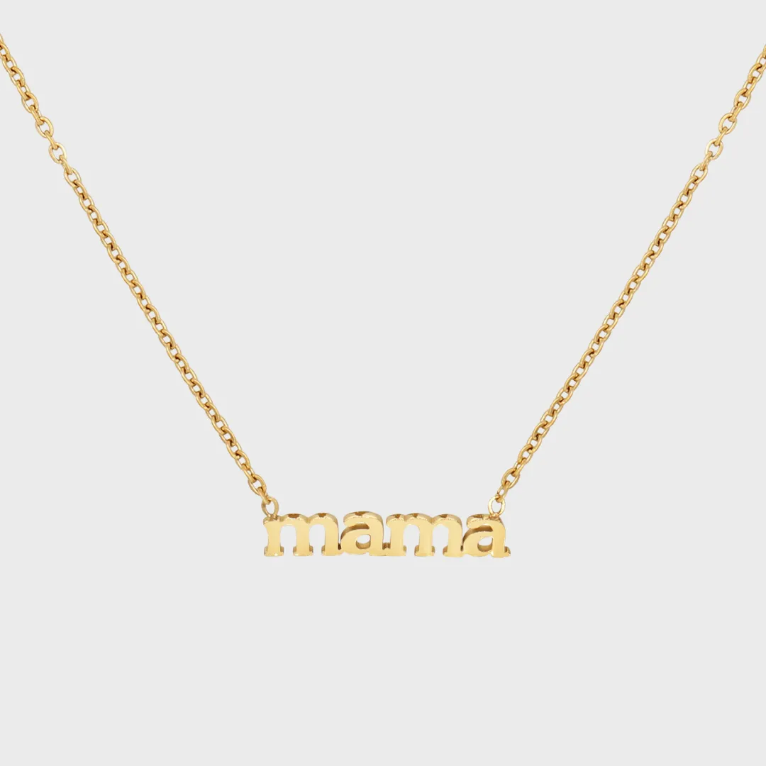 MAMA alphabet pendant necklace