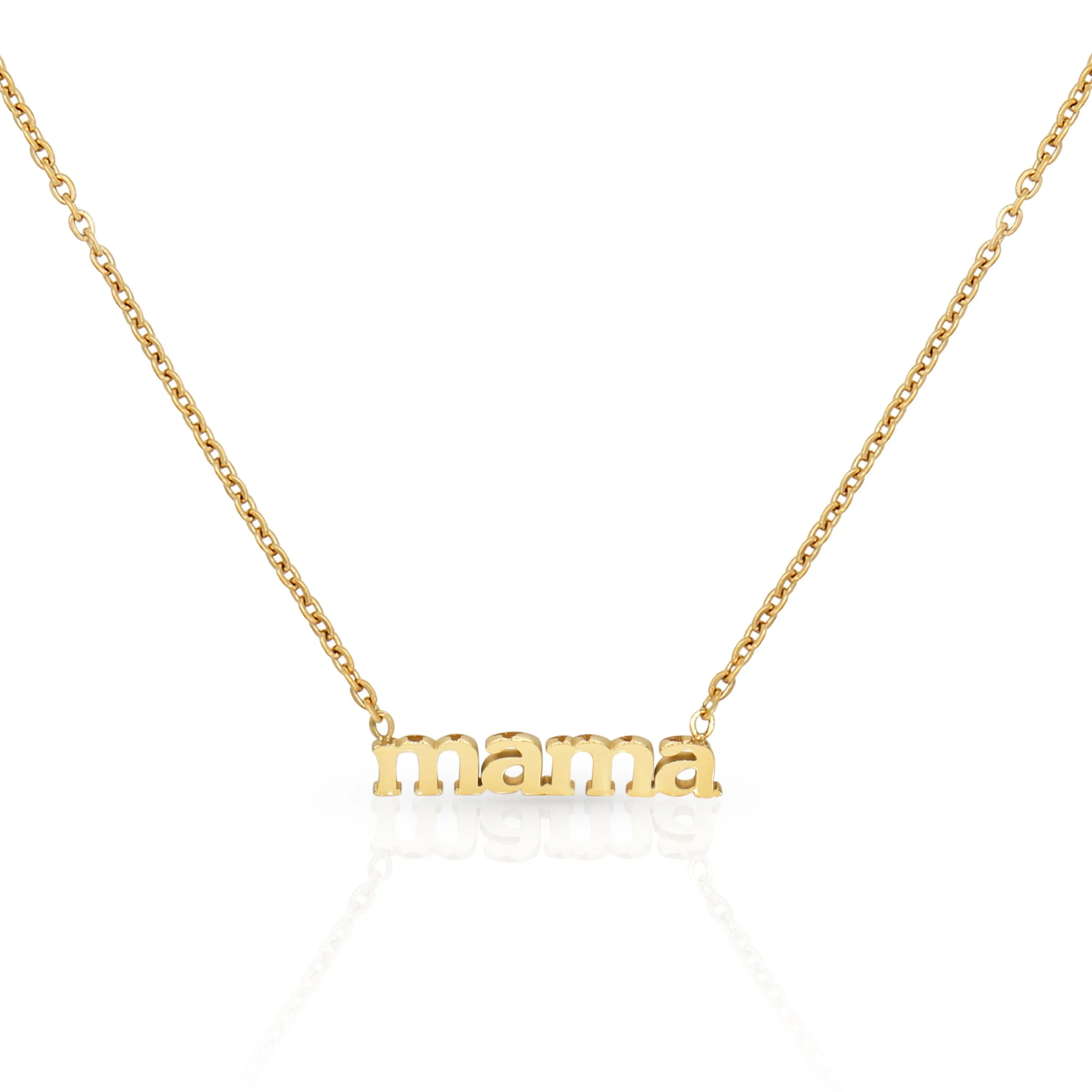 MAMA alphabet pendant necklace