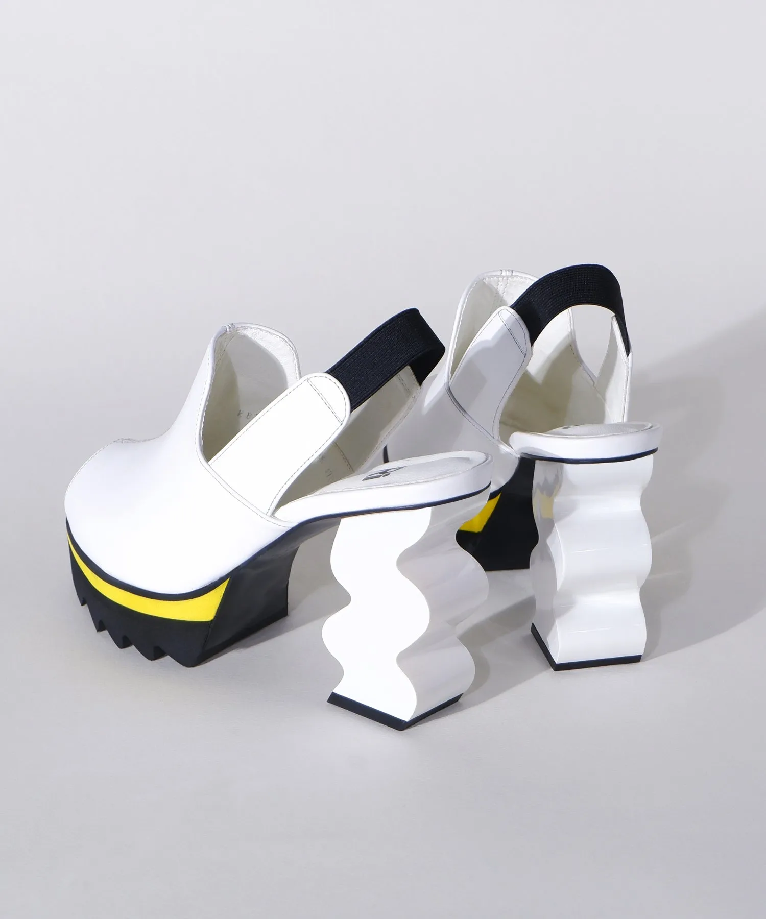 Reila White Open Toe Platform Heel