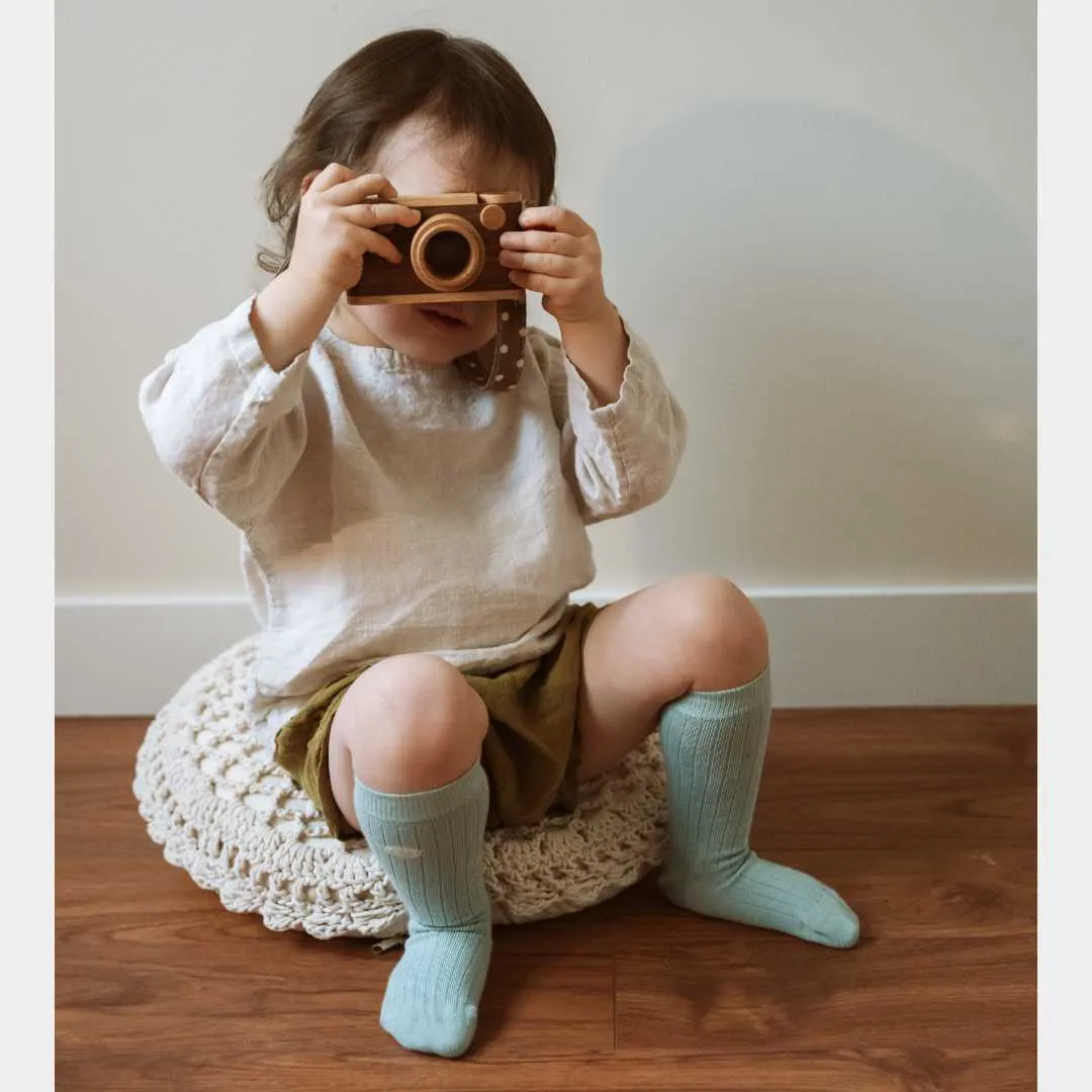 Ribbed Knee High Kids Socks