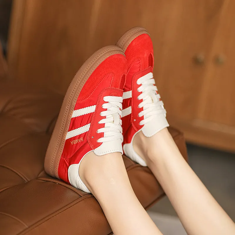 Women Fashion Patchwork Leather Anti-Slip Training Shoes