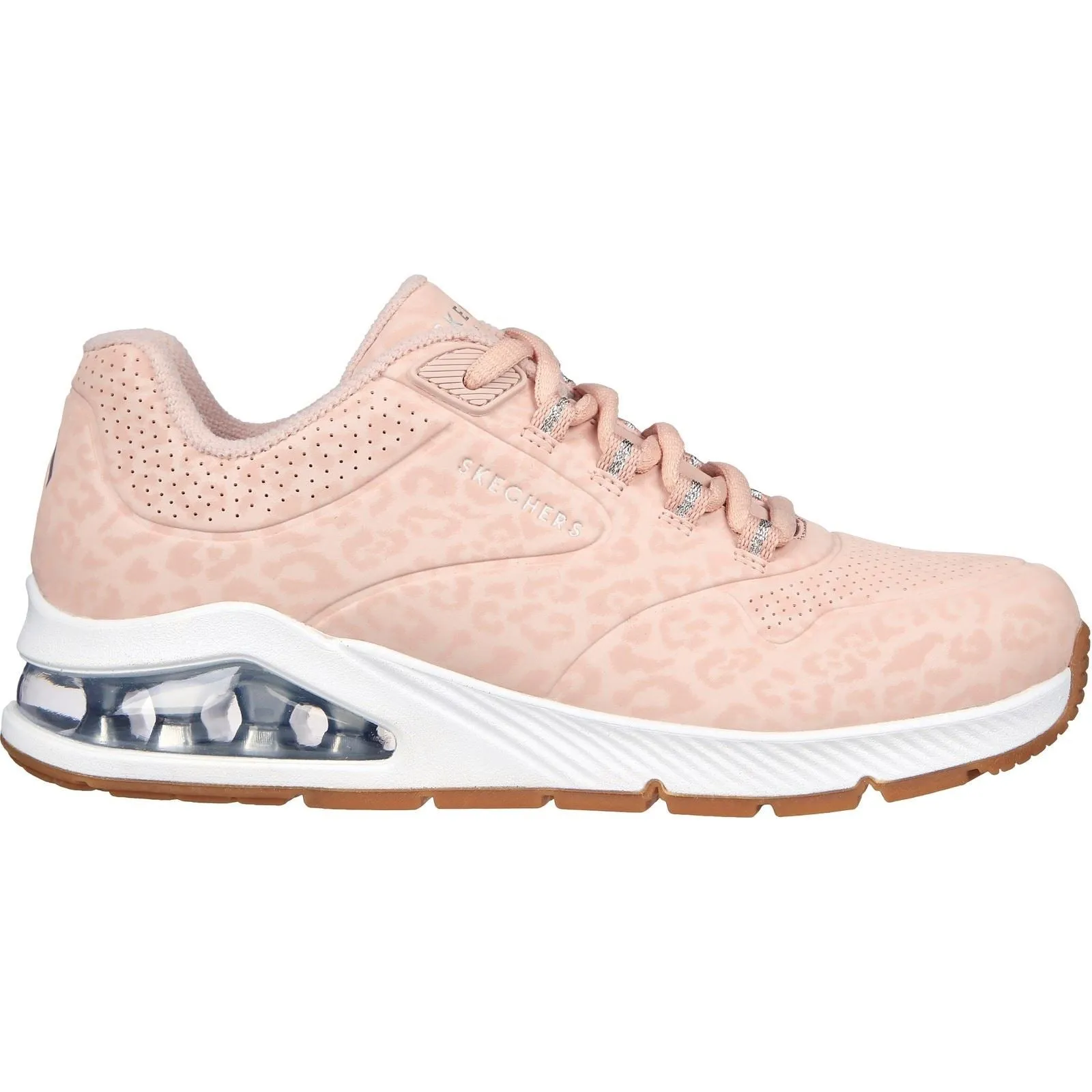 Women's Wide Fit Skechers 155642 Uno 2 In Kat Neato Trainers - Blush