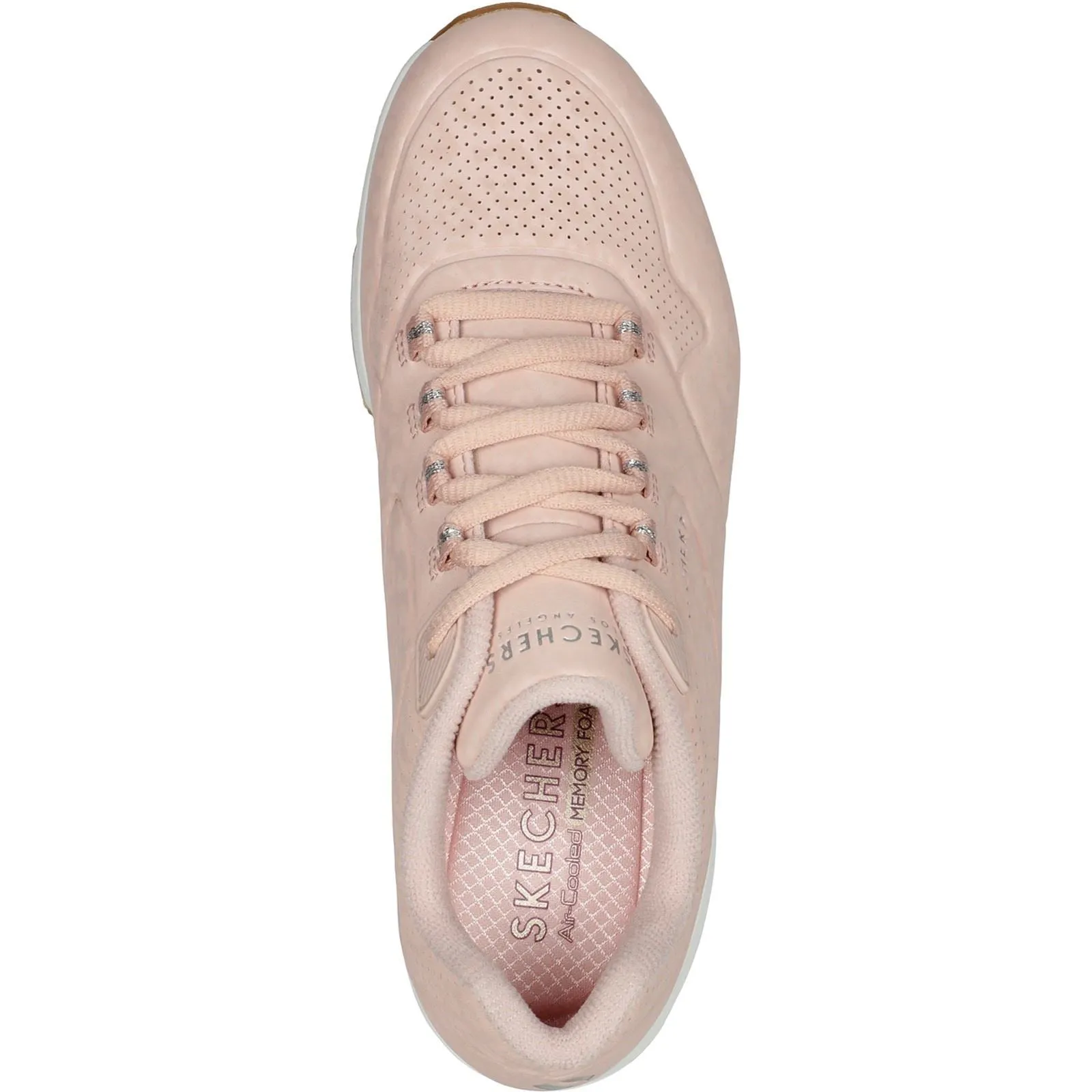 Women's Wide Fit Skechers 155642 Uno 2 In Kat Neato Trainers - Blush