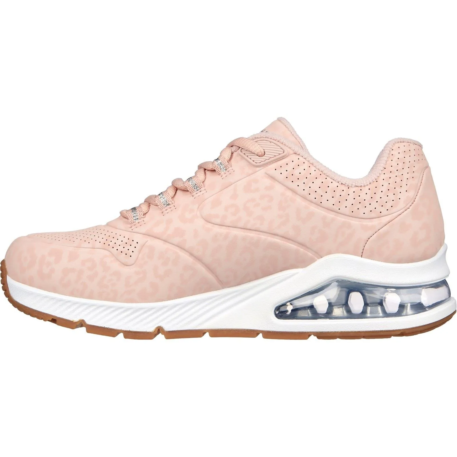 Women's Wide Fit Skechers 155642 Uno 2 In Kat Neato Trainers - Blush