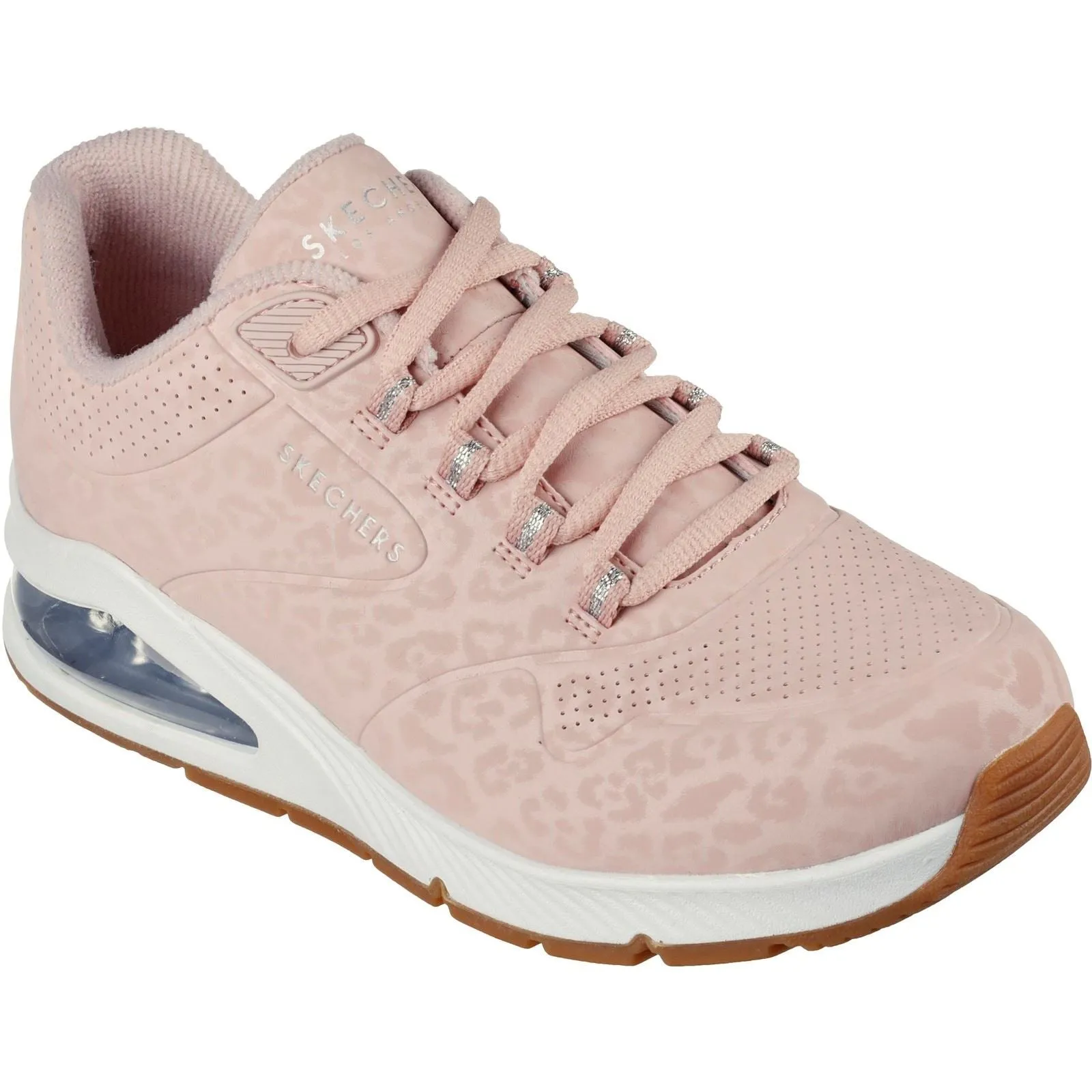 Women's Wide Fit Skechers 155642 Uno 2 In Kat Neato Trainers - Blush