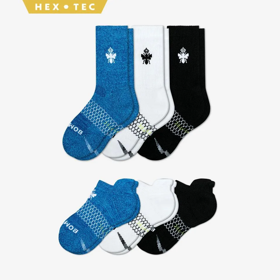 Youth All-Purpose Active Calf & Ankle Sock 6-Pack